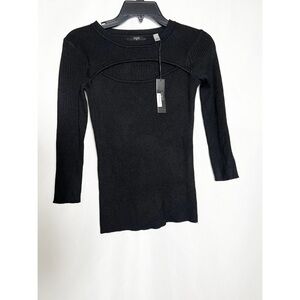 NWT T Tahari Cutout Chiffon Sleeve Top